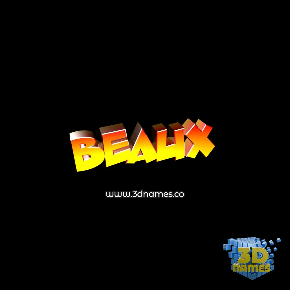 beaux in Black Background style - 3D name wallpaper