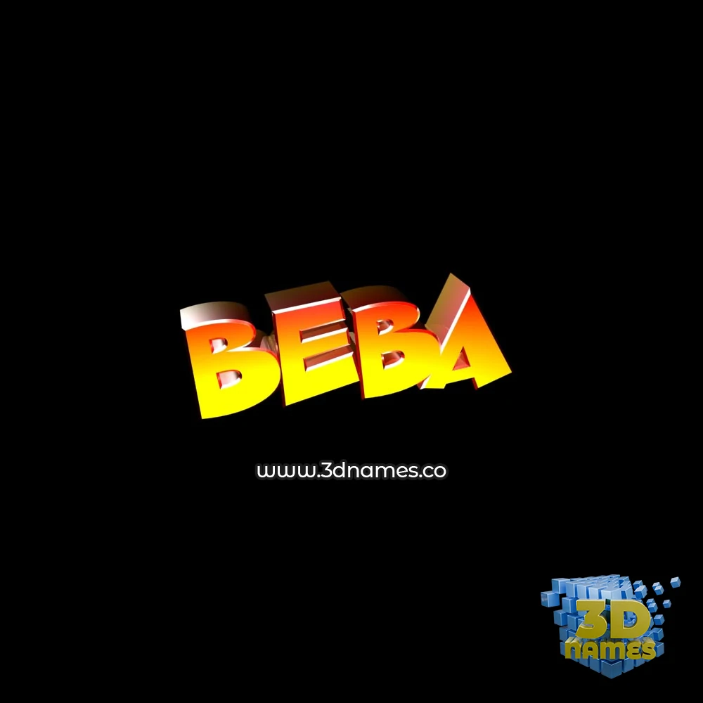 beba in Black Background style - 3D name wallpaper