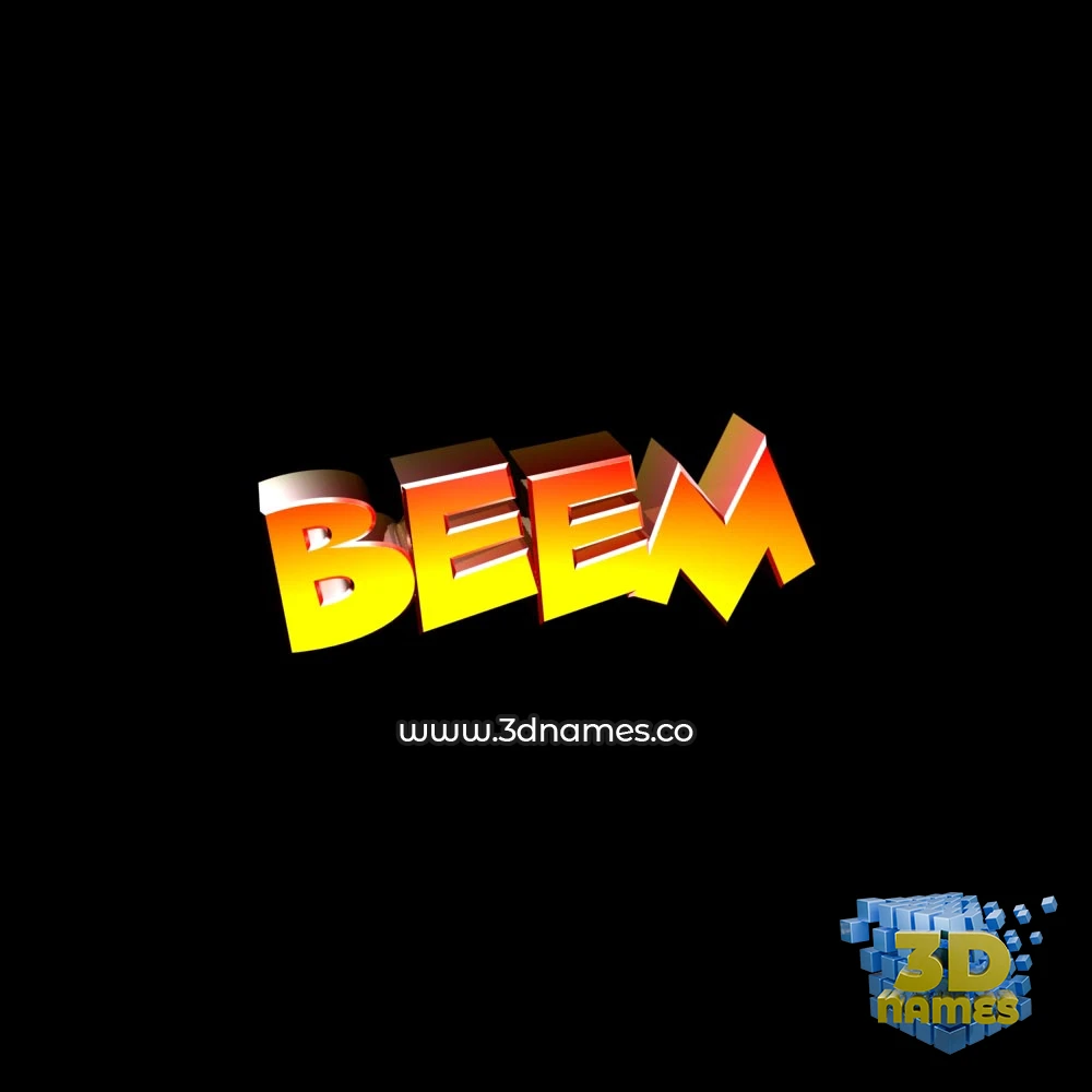 beem in Black Background style - 3D name wallpaper