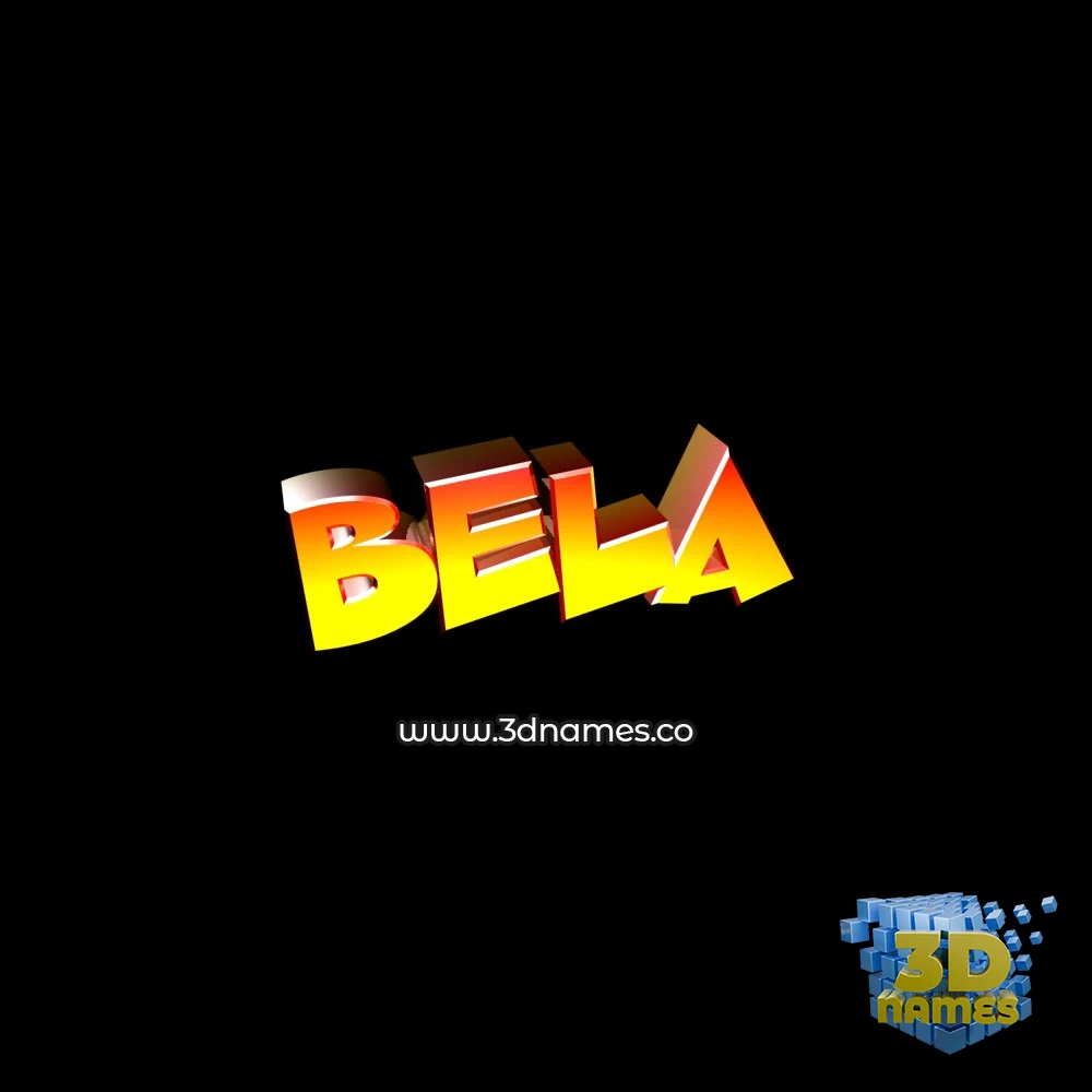 bela in Black Background style - 3D name wallpaper