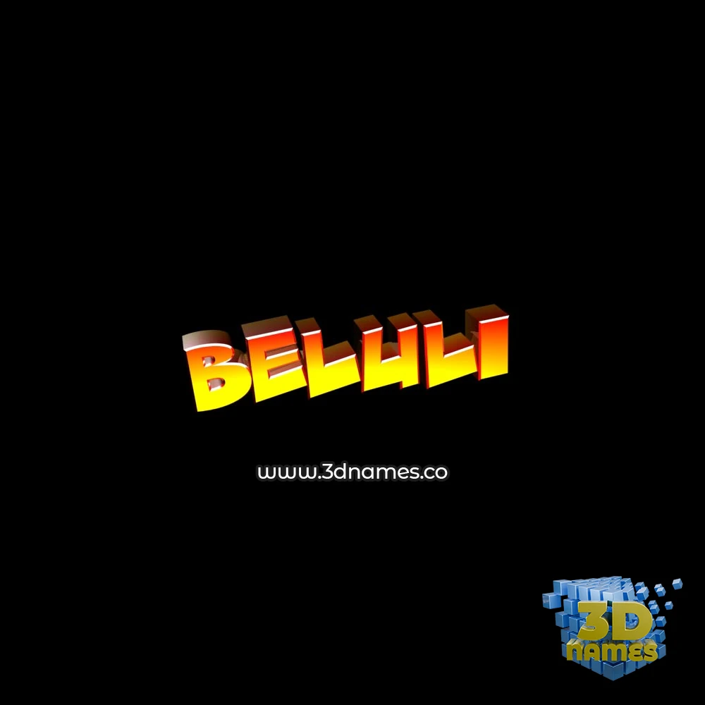 beluli in Black Background style - 3D name wallpaper