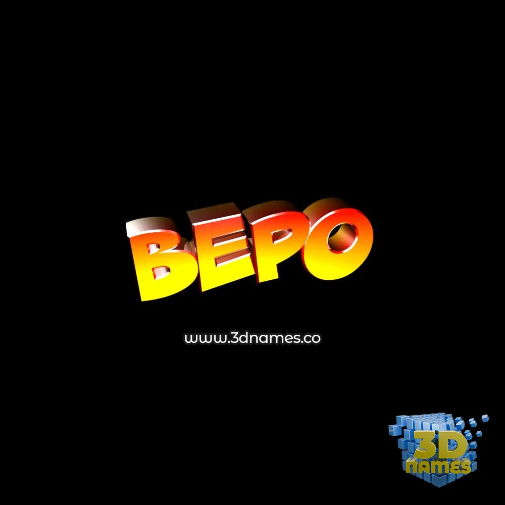 bepo in Black Background style - 3D name wallpaper