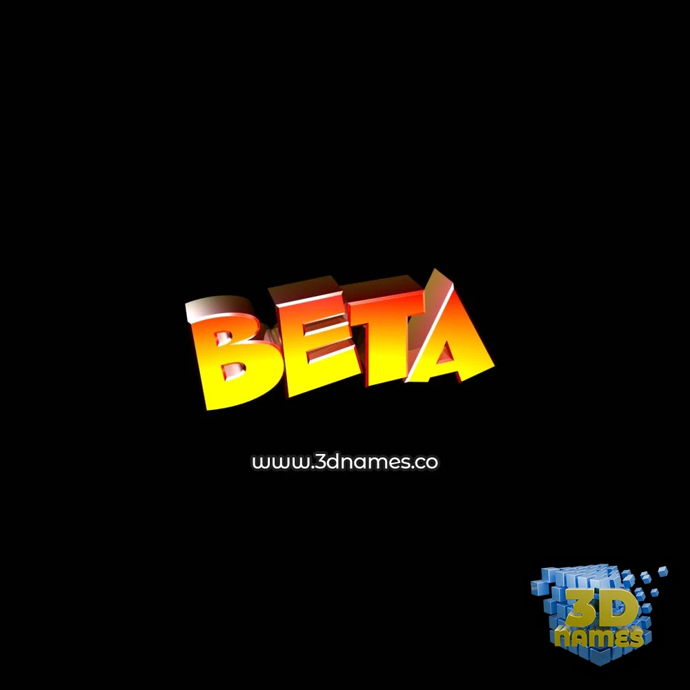 beta in Black Background style - 3D name wallpaper