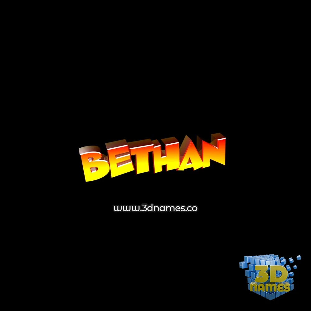 bethan in Black Background style - 3D name wallpaper