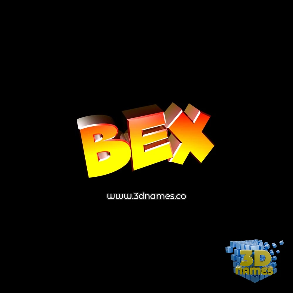 bex in Black Background style - 3D name wallpaper