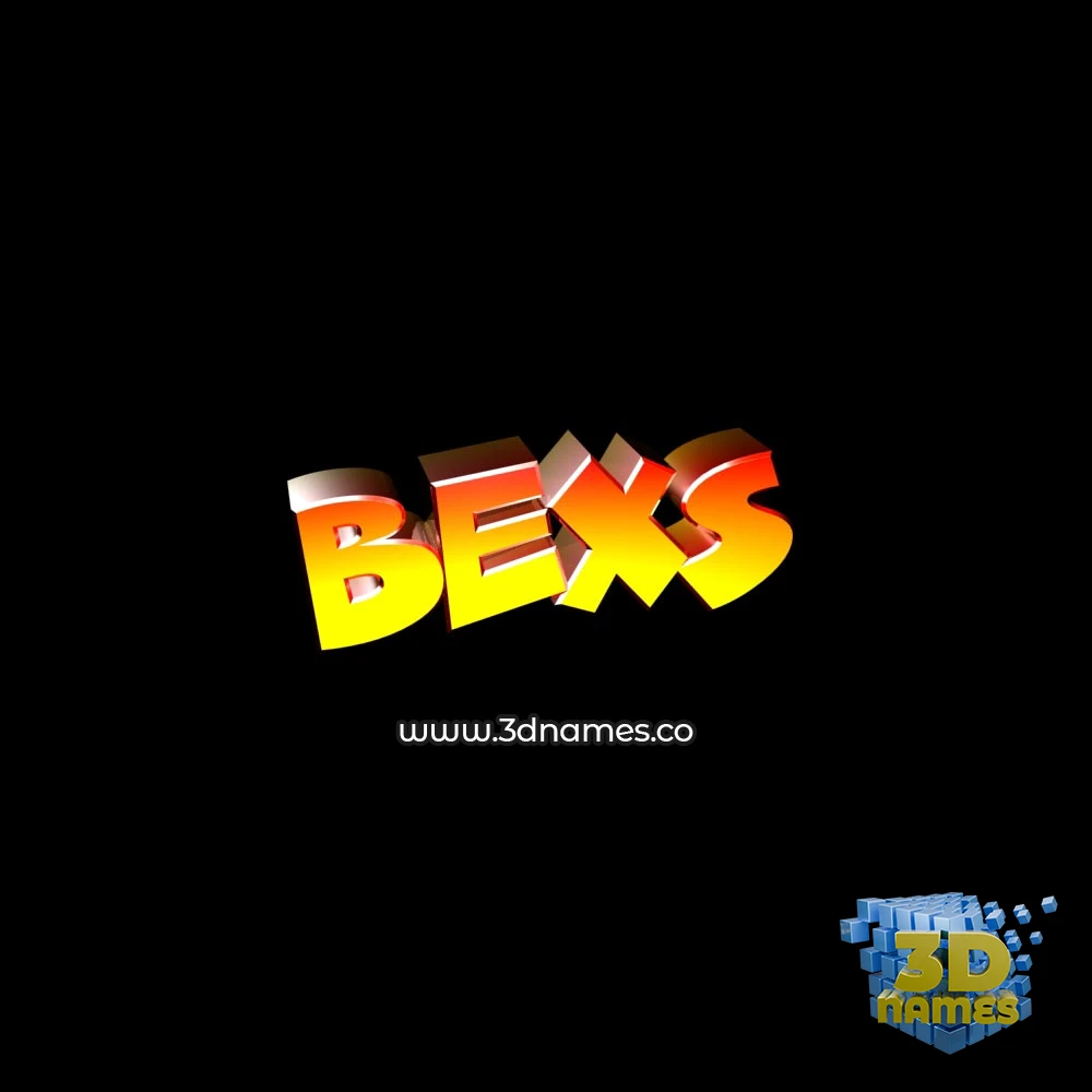 bexs in Black Background style - 3D name wallpaper