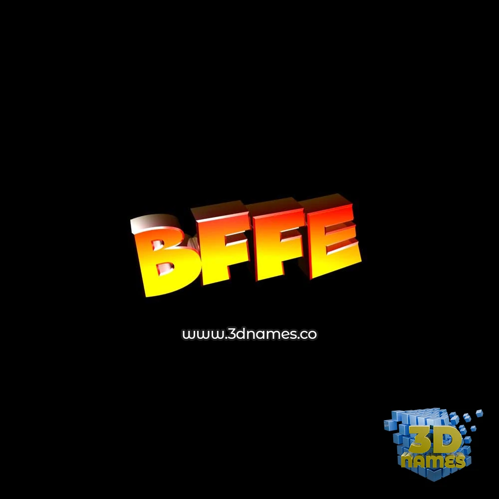 bffe in Black Background style - 3D name wallpaper