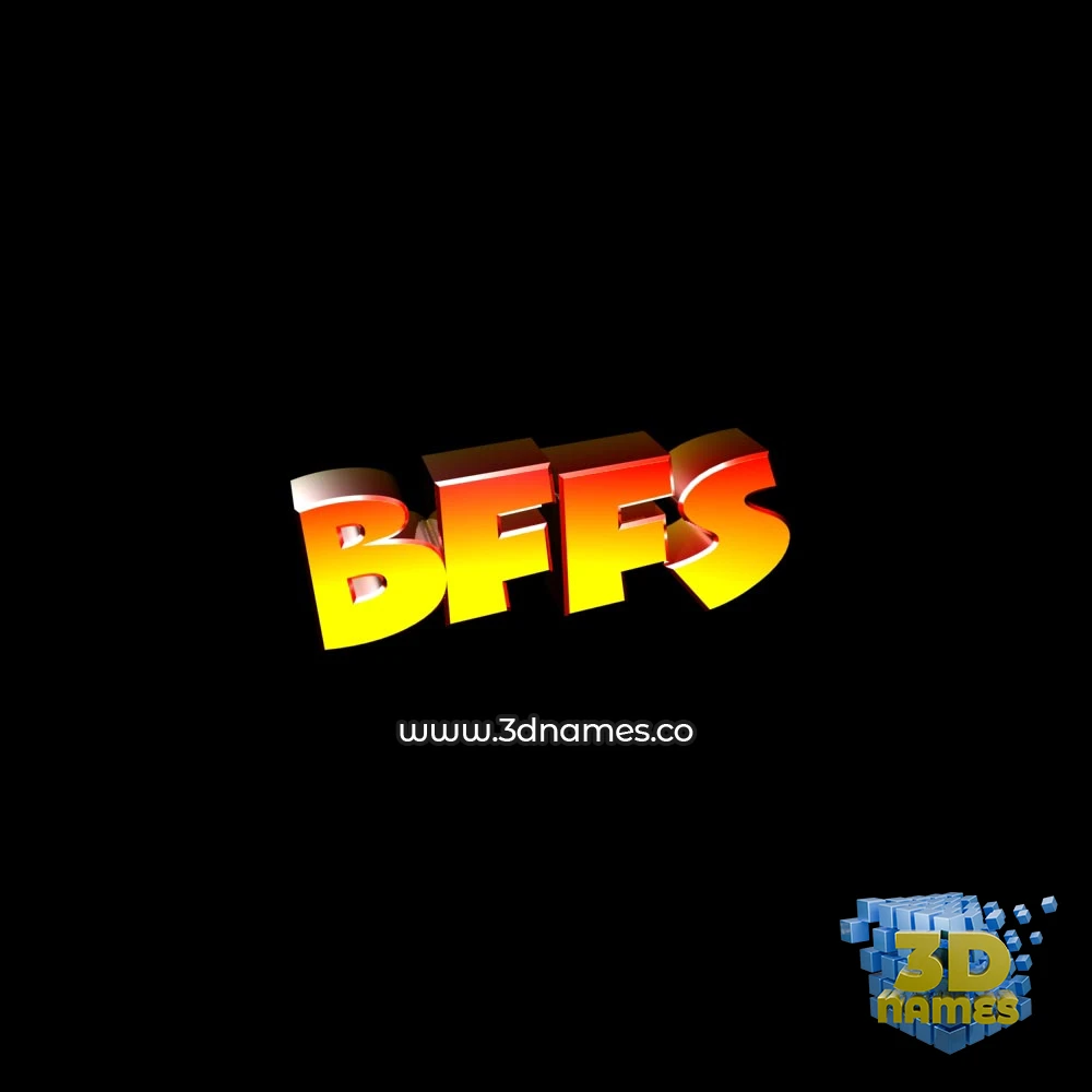 bffs in Black Background style - 3D name wallpaper