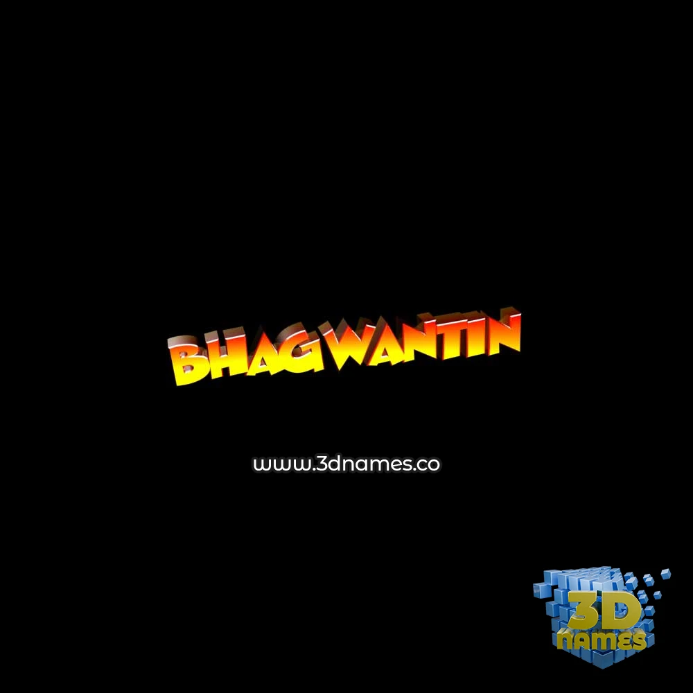 bhagwantin in Black Background style - 3D name wallpaper