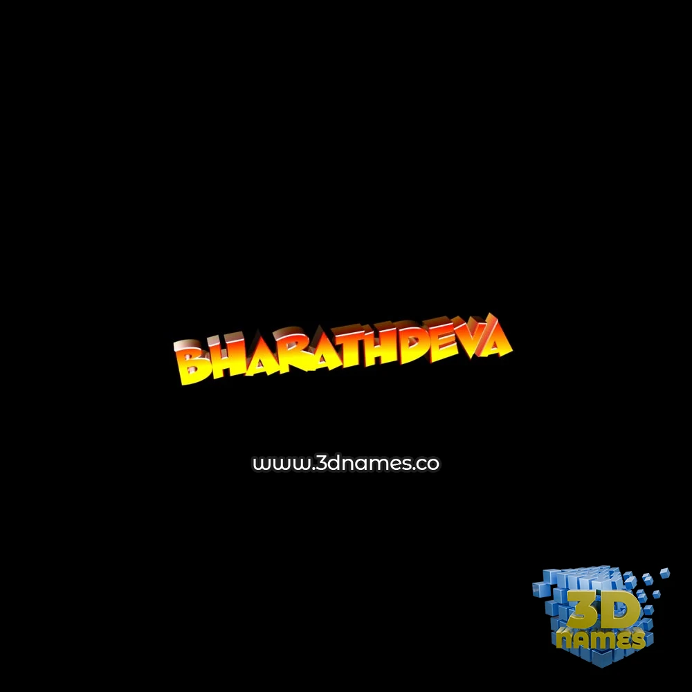 bharathdeva in Black Background style - 3D name wallpaper