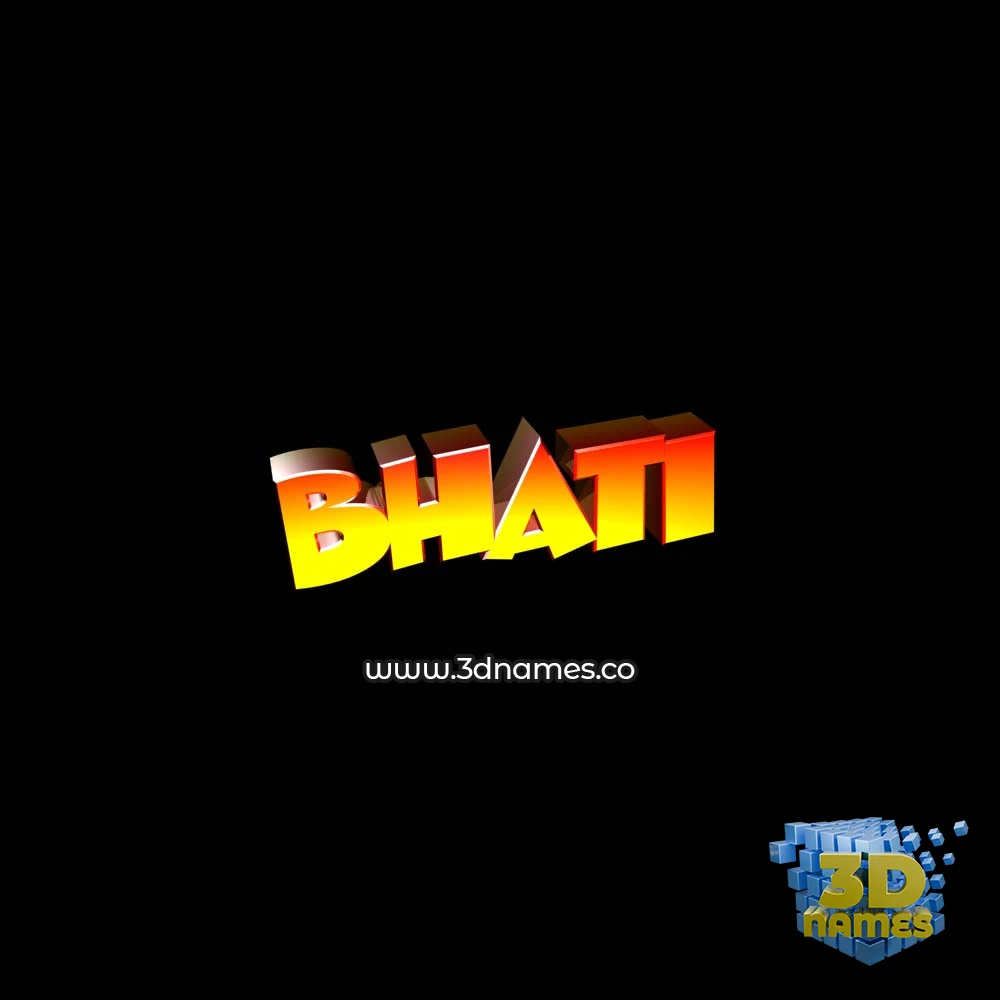 bhati in Black Background style - 3D name wallpaper