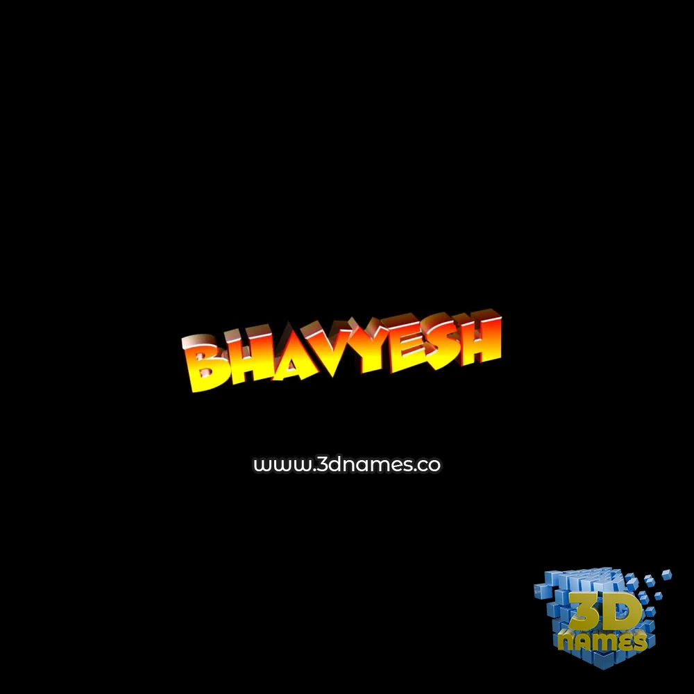 bhavyesh in Black Background style - 3D name wallpaper