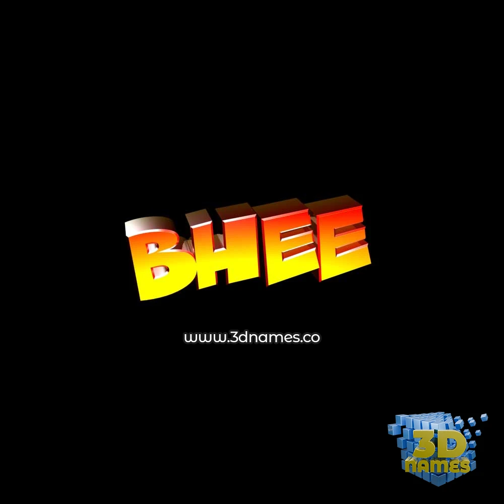 bhee in Black Background style - 3D name wallpaper