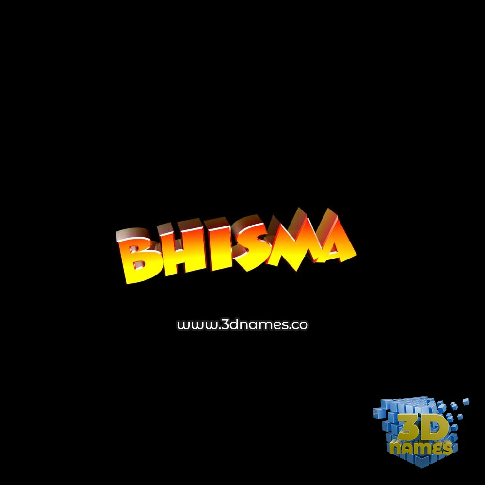 bhisma in Black Background style - 3D name wallpaper