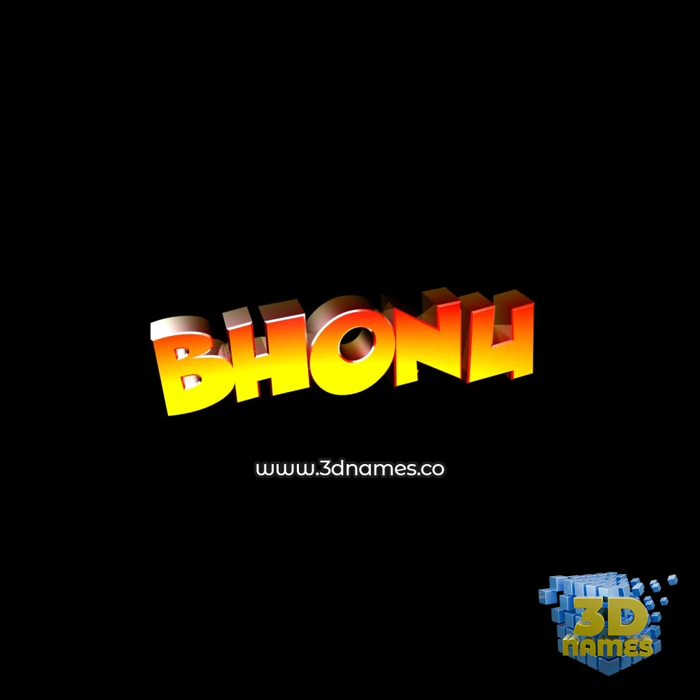 bhonu in Black Background style - 3D name wallpaper