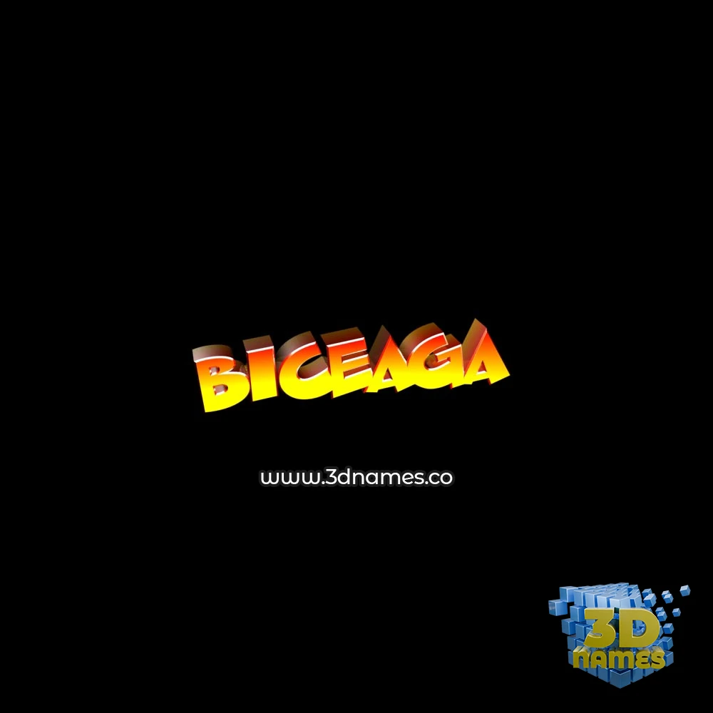 biceaga in Black Background style - 3D name wallpaper