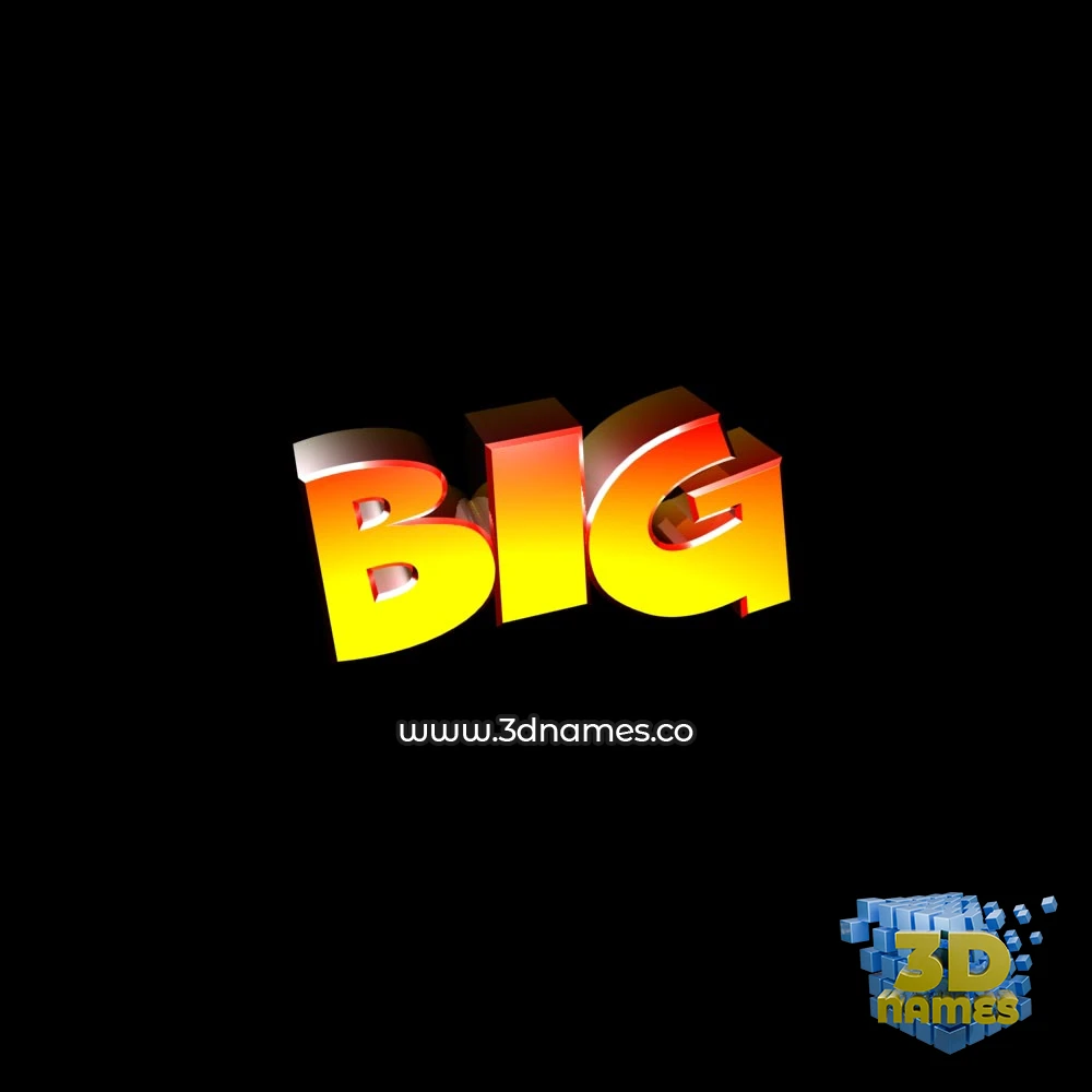 big in Black Background style - 3D name wallpaper