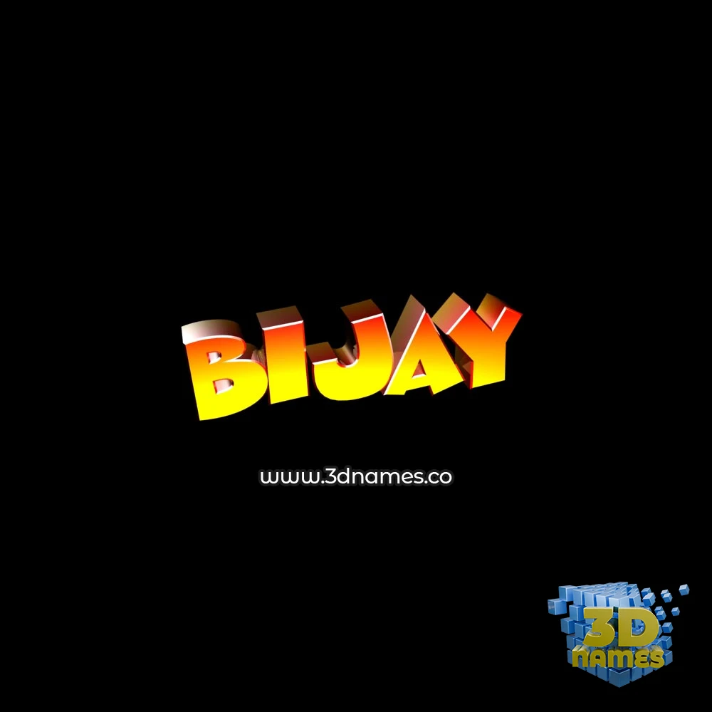 bijay in Black Background style - 3D name wallpaper