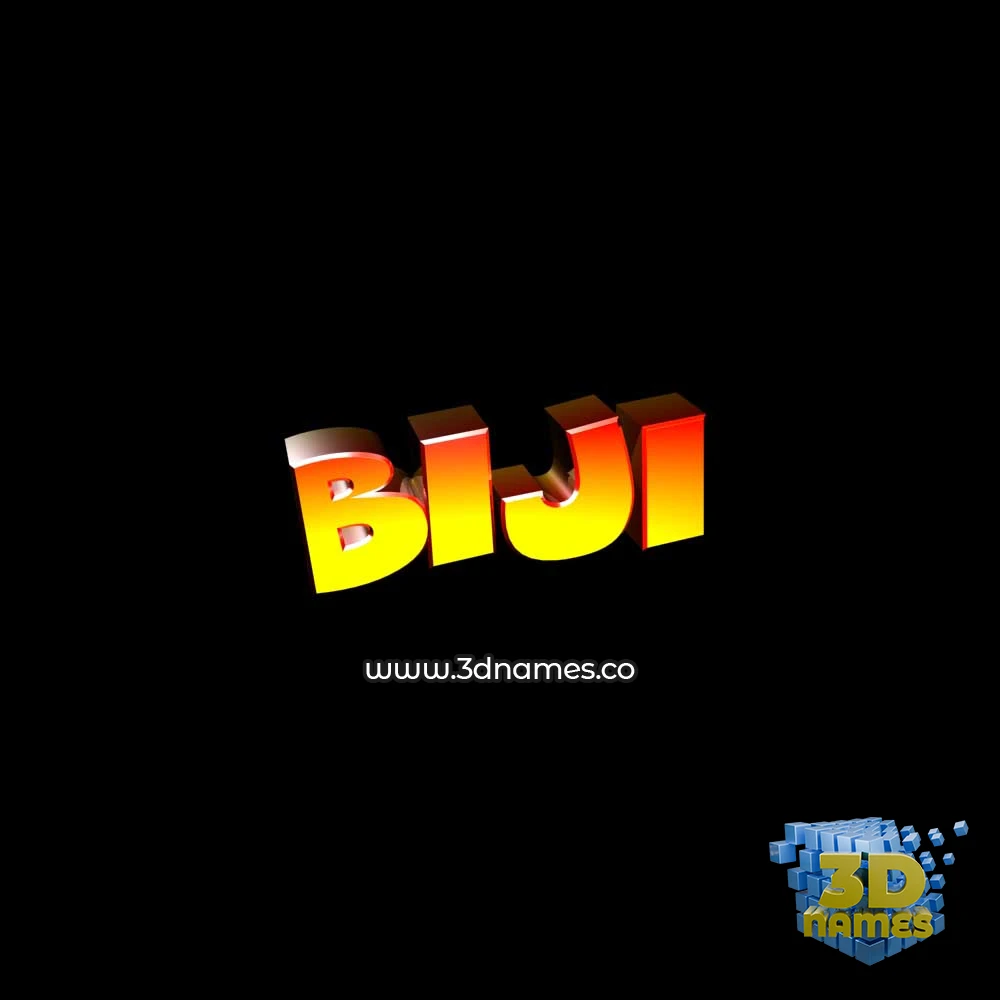 biji in Black Background style - 3D name wallpaper