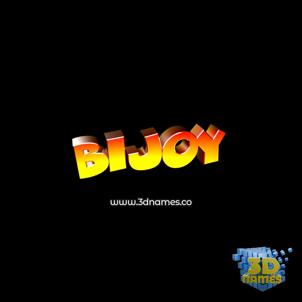 bijoy in Black Background style - 3D name wallpaper