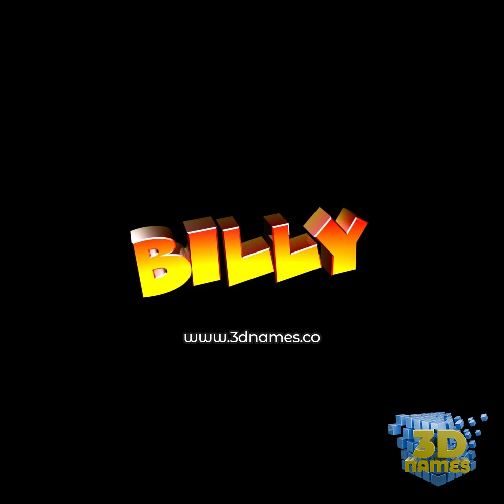billy in Black Background style - 3D name wallpaper