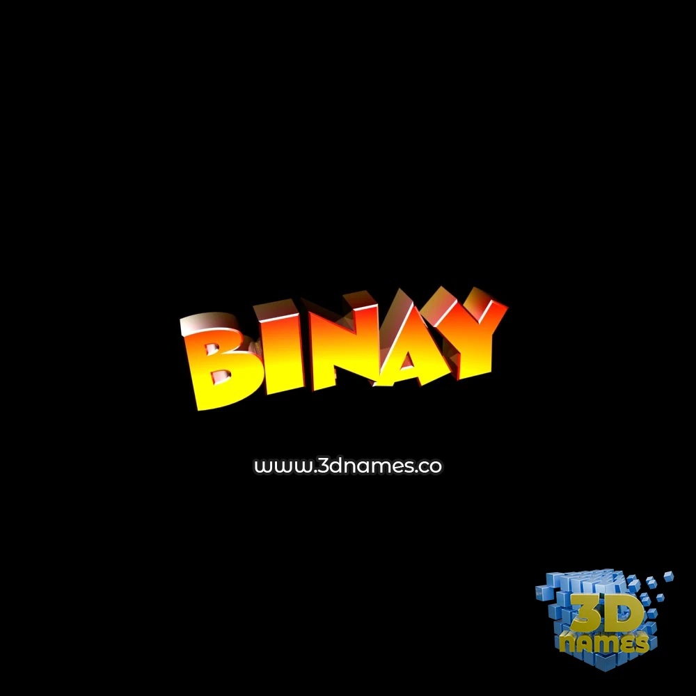 binay in Black Background style - 3D name wallpaper