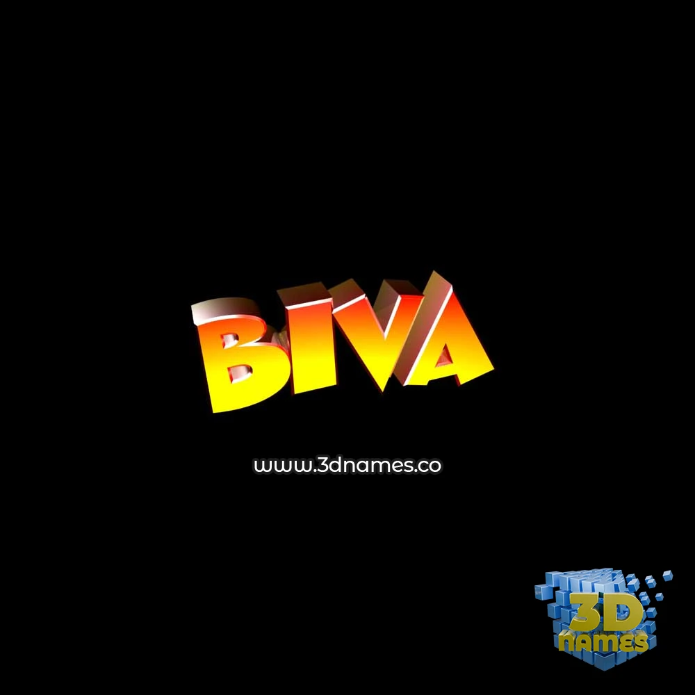 biva in Black Background style - 3D name wallpaper
