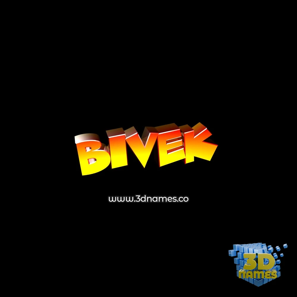 bivek in Black Background style - 3D name wallpaper