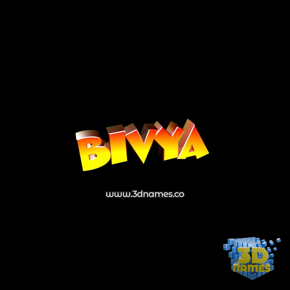 bivya in Black Background style - 3D name wallpaper