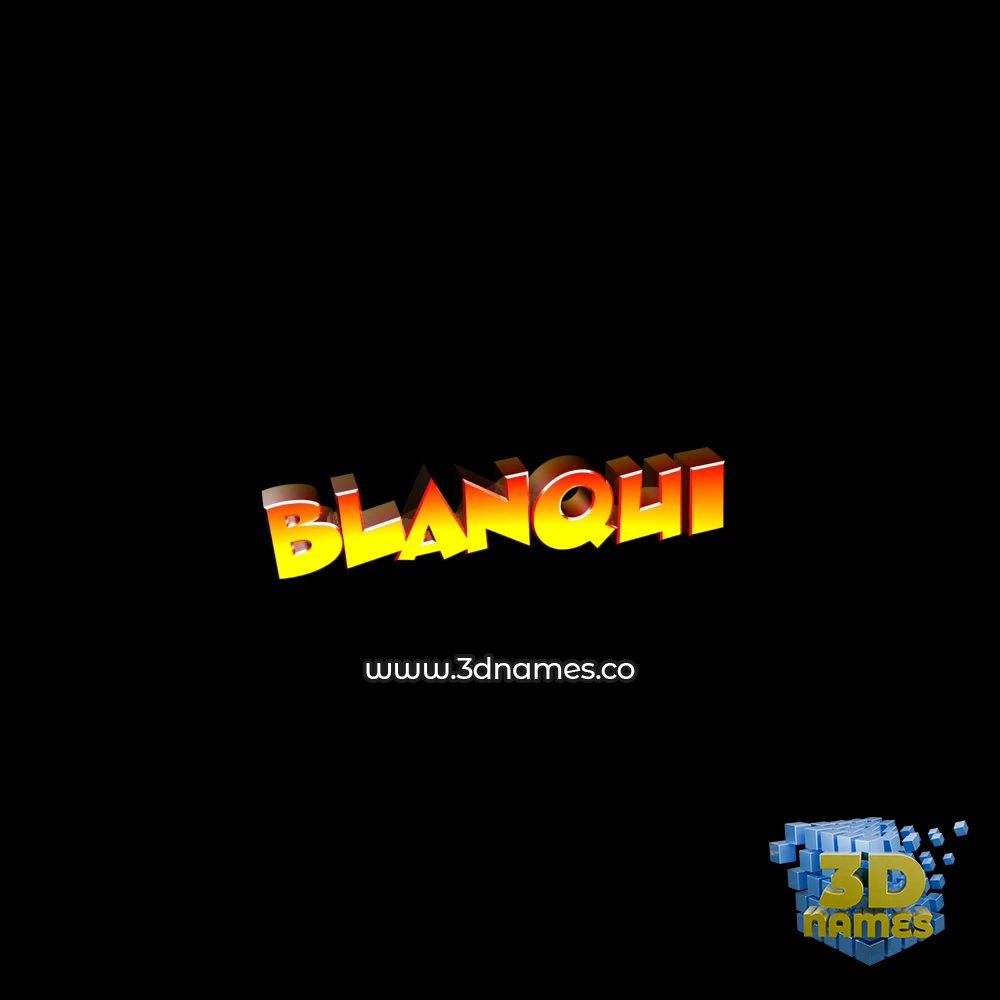 blanqui in Black Background style - 3D name wallpaper
