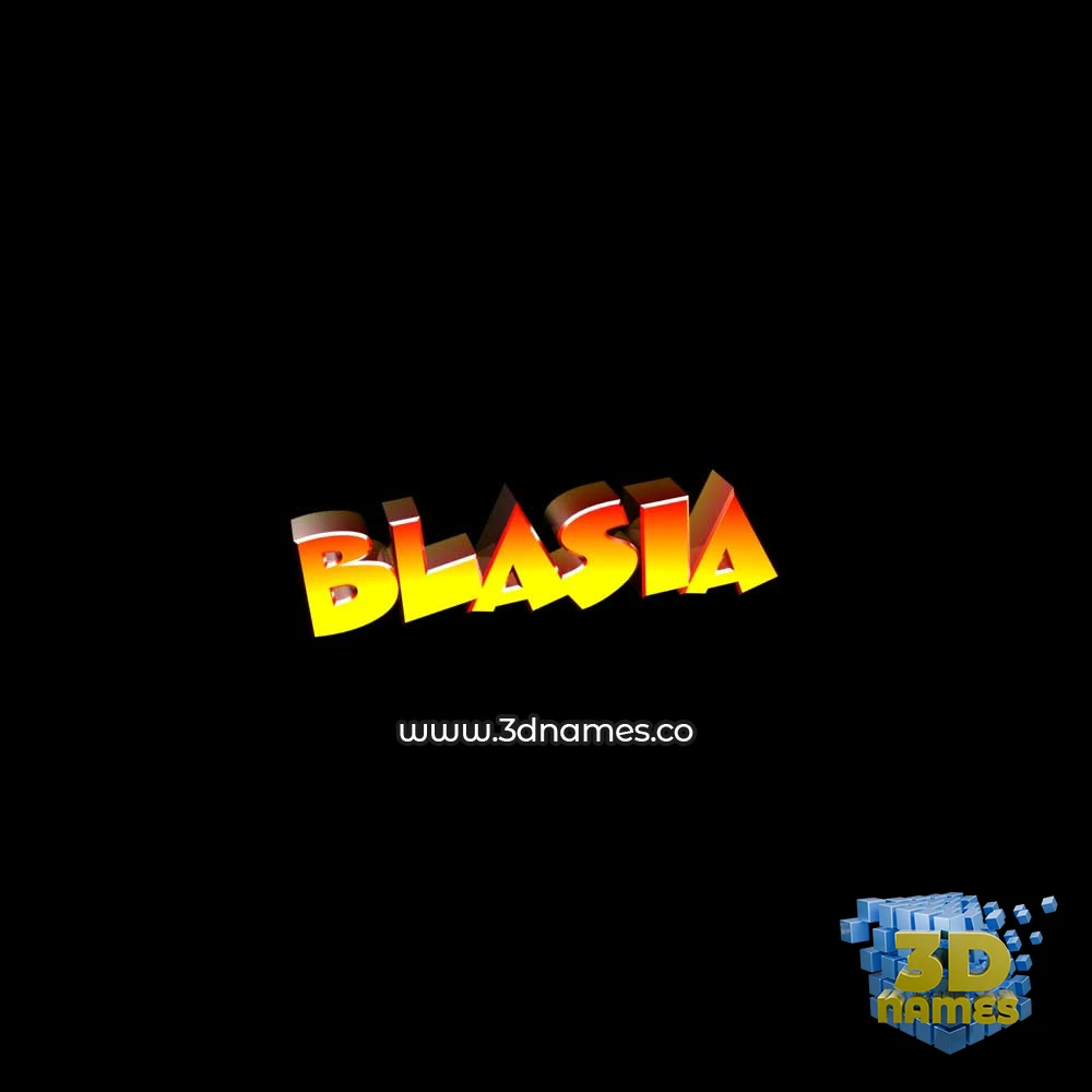 blasia in Black Background style - 3D name wallpaper