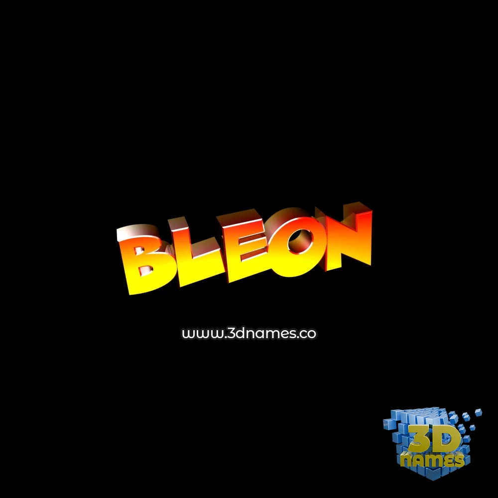 bleon in Black Background style - 3D name wallpaper