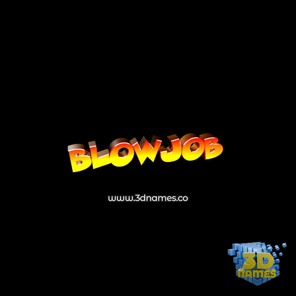 blowjob in Black Background style - 3D name wallpaper