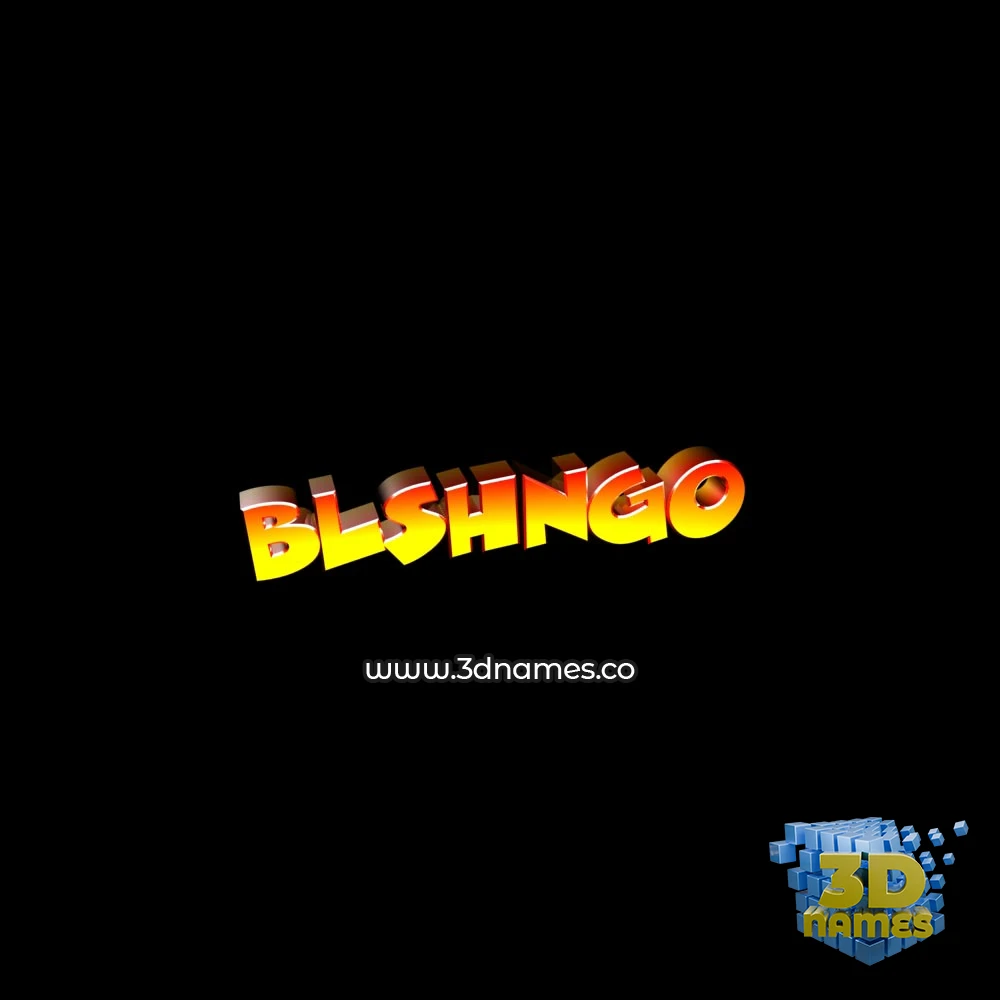 blshngo in Black Background style - 3D name wallpaper