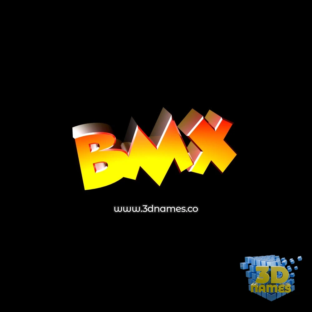 bmx in Black Background style - 3D name wallpaper