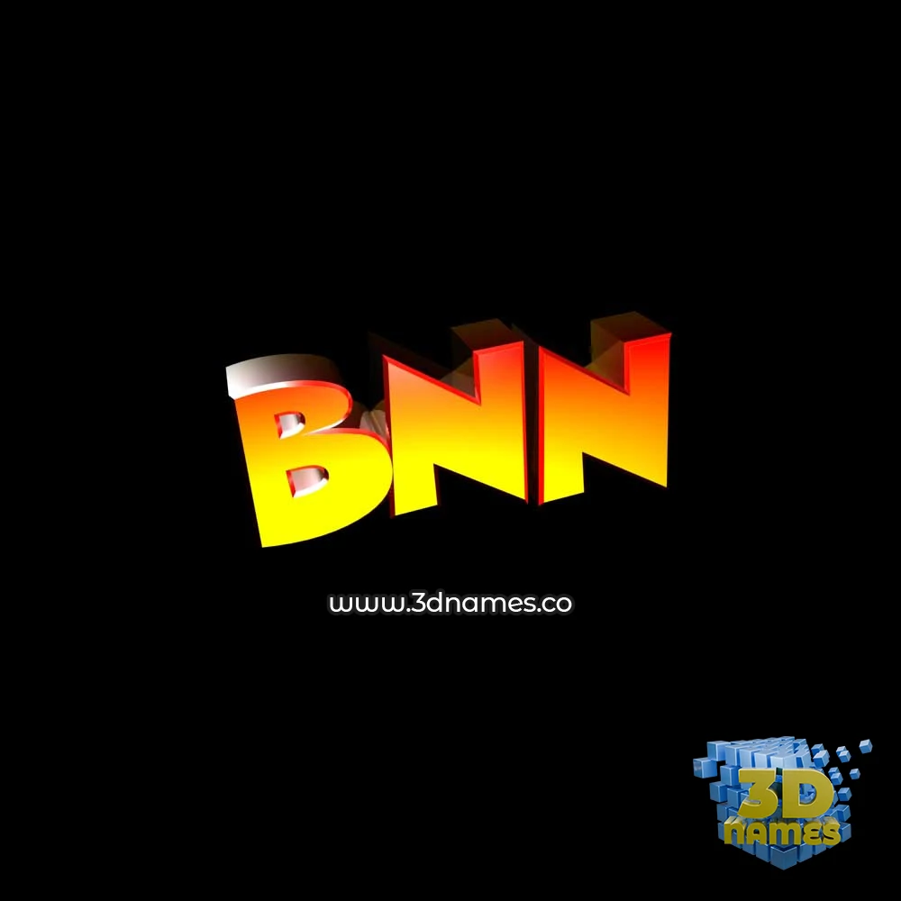 bnn in Black Background style - 3D name wallpaper