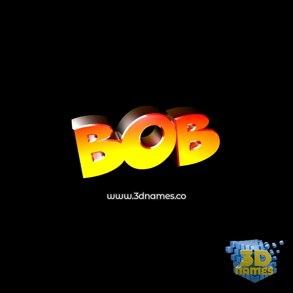 bob in Black Background style - 3D name wallpaper