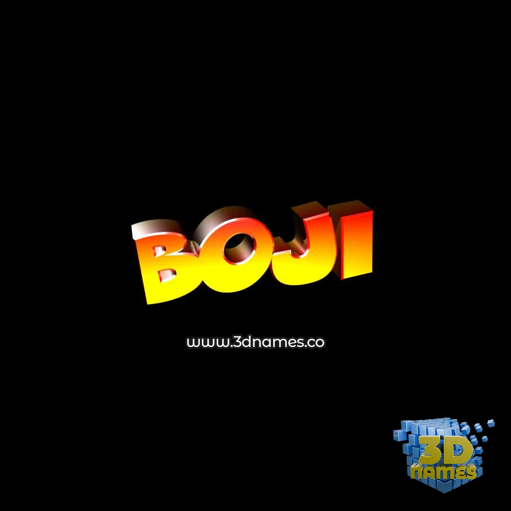 boji in Black Background style - 3D name wallpaper