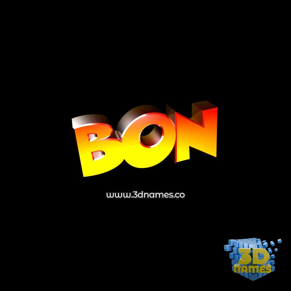 bon in Black Background style - 3D name wallpaper