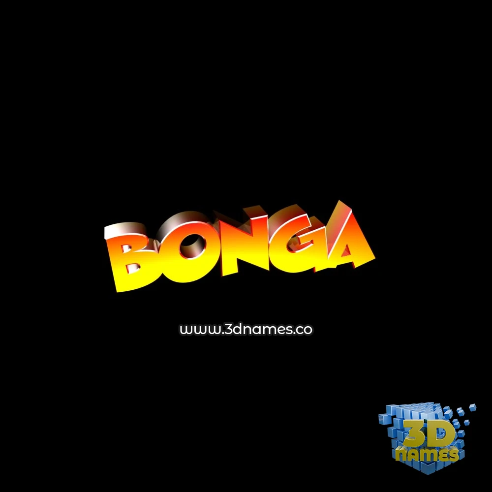 bonga in Black Background style - 3D name wallpaper