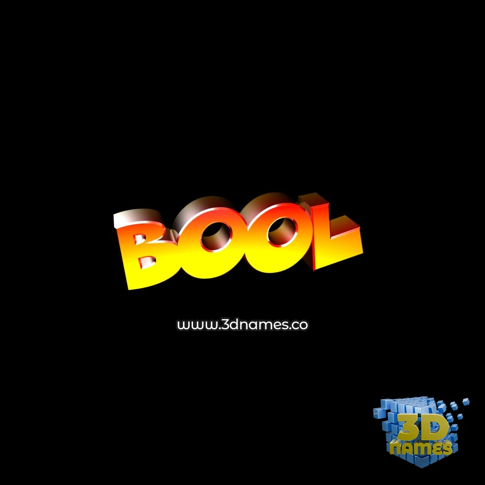 bool in Black Background style - 3D name wallpaper