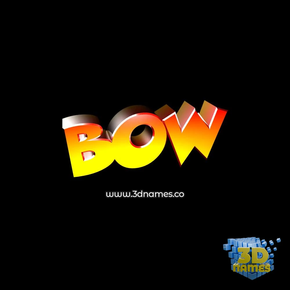 bow in Black Background style - 3D name wallpaper