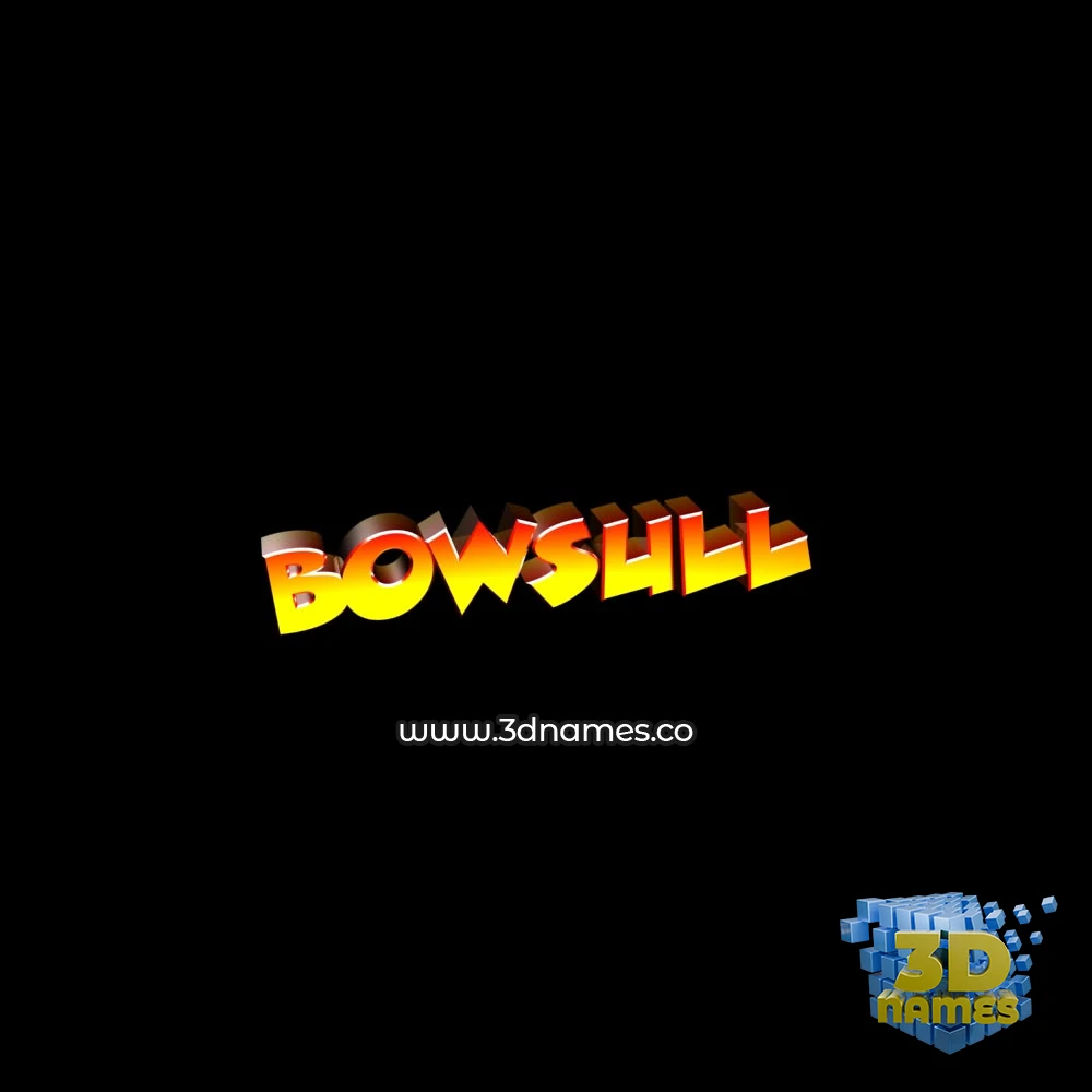bowsull in Black Background style - 3D name wallpaper