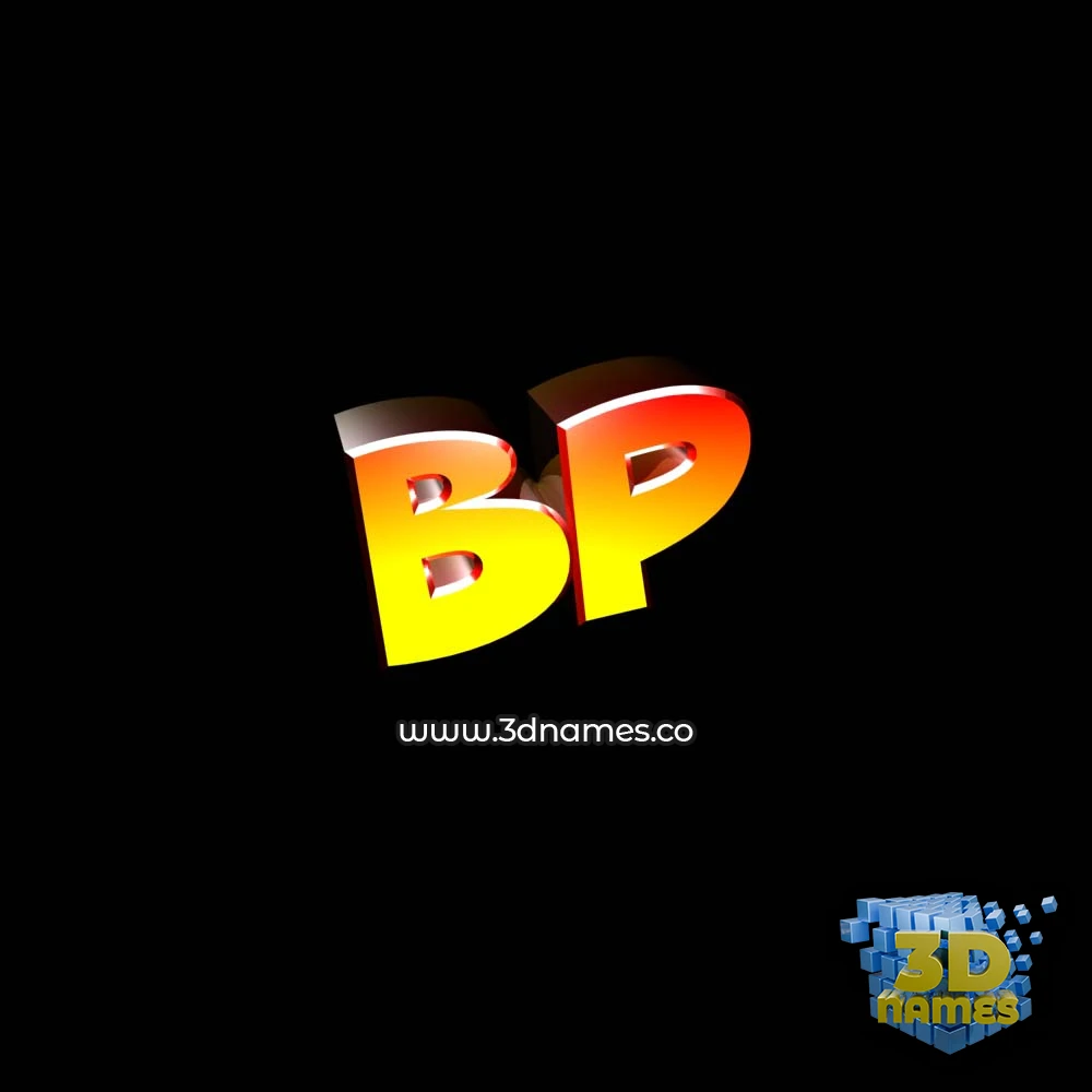 bp in Black Background style - 3D name wallpaper