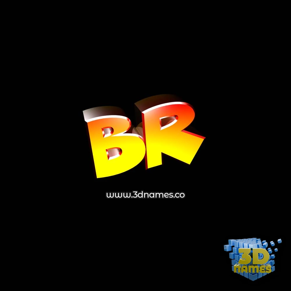 br in Black Background style - 3D name wallpaper