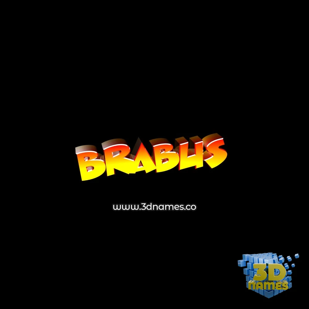 brabus in Black Background style - 3D name wallpaper