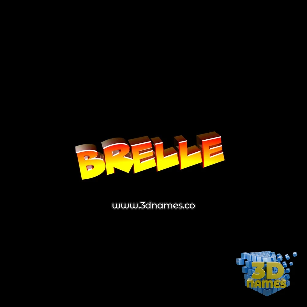 brelle in Black Background style - 3D name wallpaper