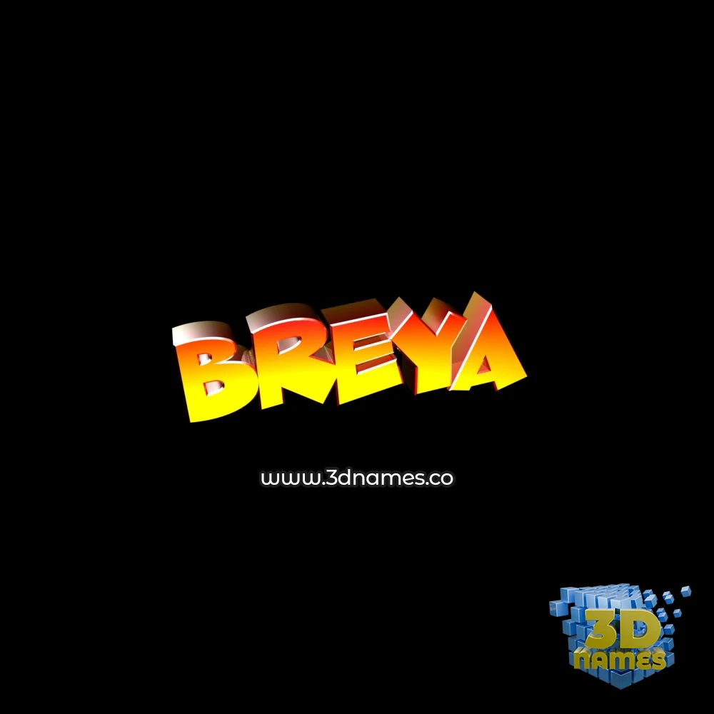 breya in Black Background style - 3D name wallpaper