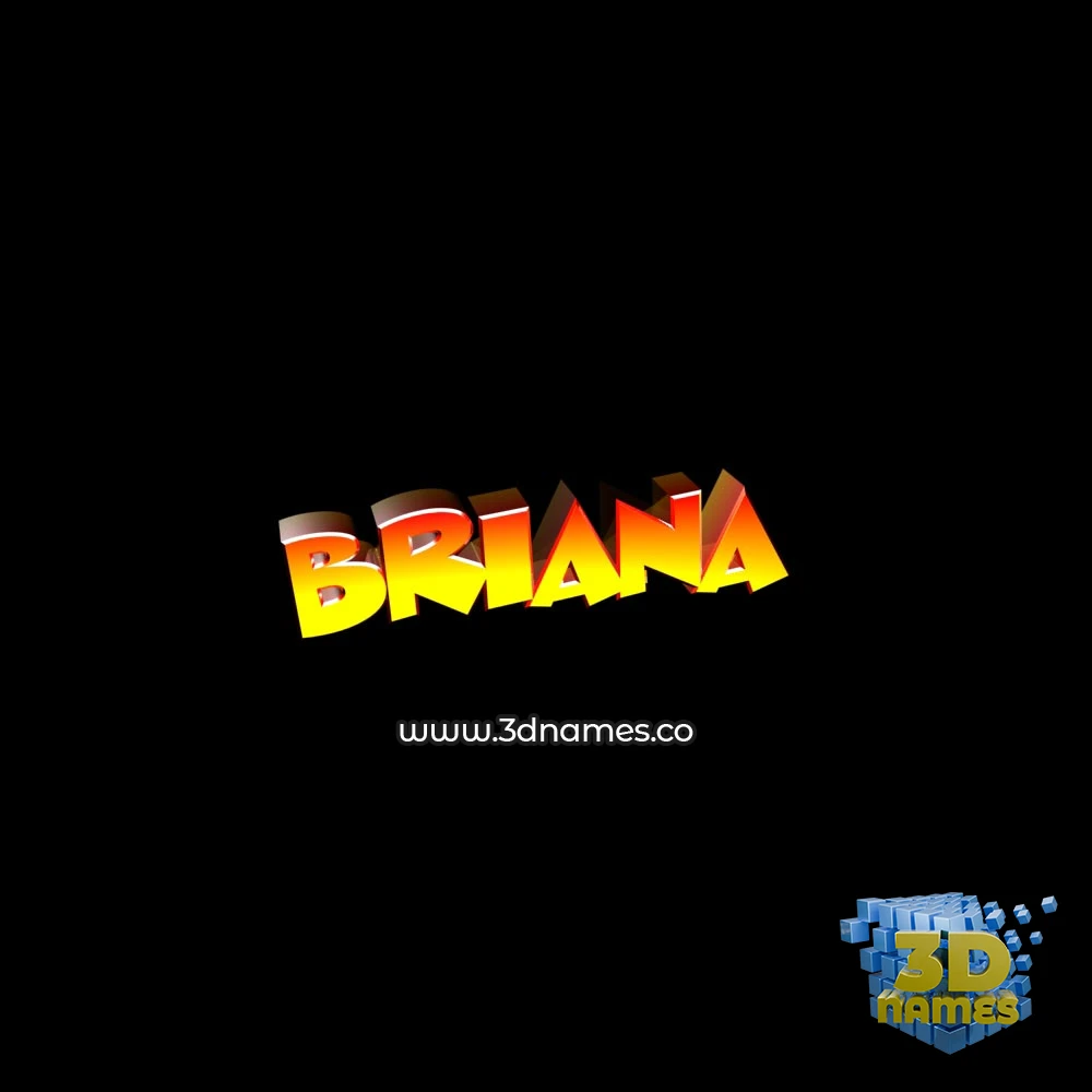 briana in Black Background style - 3D name wallpaper