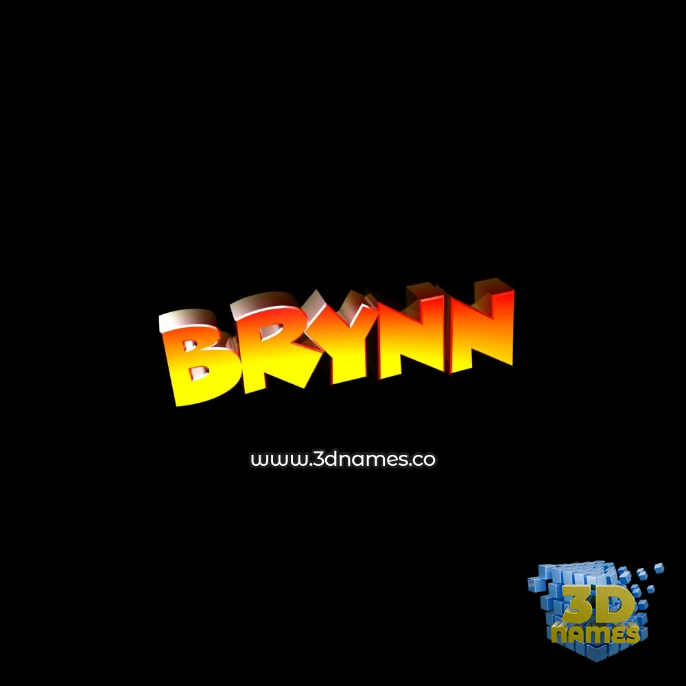 brynn in Black Background style - 3D name wallpaper